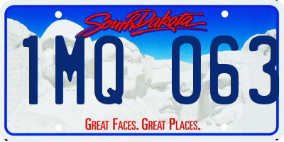 SD license plate 1MQO63