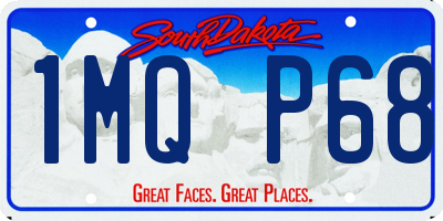 SD license plate 1MQP68