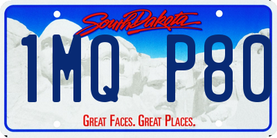 SD license plate 1MQP80