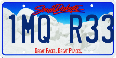 SD license plate 1MQR33