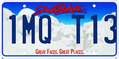 SD license plate 1MQT13