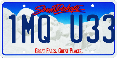 SD license plate 1MQU33