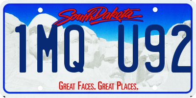 SD license plate 1MQU92
