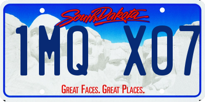 SD license plate 1MQX07