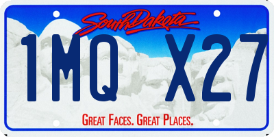 SD license plate 1MQX27