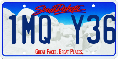 SD license plate 1MQY36