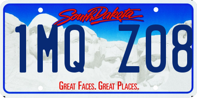 SD license plate 1MQZ08