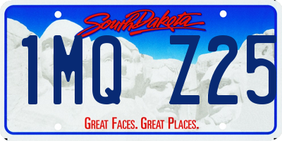 SD license plate 1MQZ25
