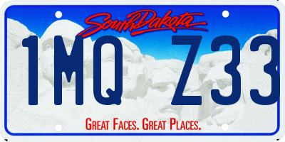 SD license plate 1MQZ33