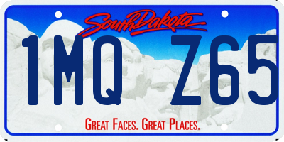 SD license plate 1MQZ65