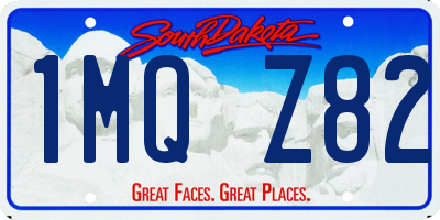 SD license plate 1MQZ82