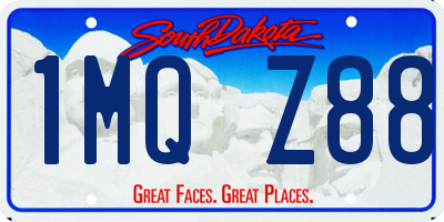 SD license plate 1MQZ88