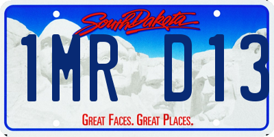 SD license plate 1MRD13