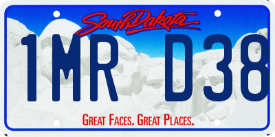 SD license plate 1MRD38