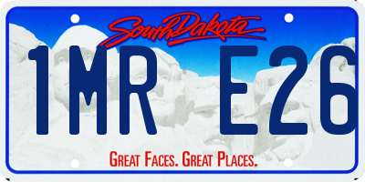 SD license plate 1MRE26