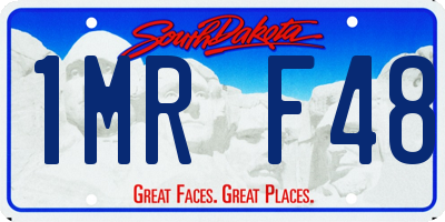 SD license plate 1MRF48