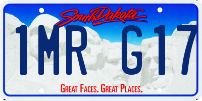 SD license plate 1MRG17