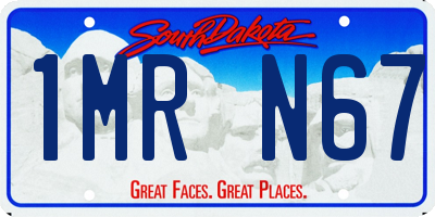 SD license plate 1MRN67