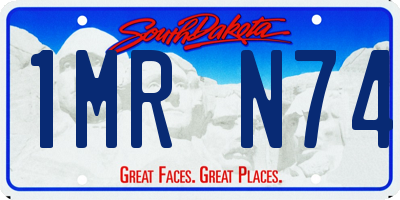 SD license plate 1MRN74