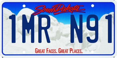 SD license plate 1MRN91