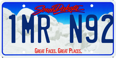 SD license plate 1MRN92