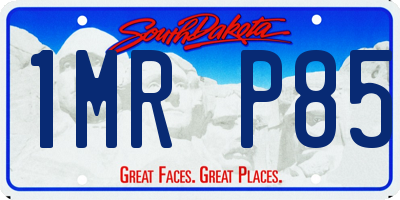 SD license plate 1MRP85