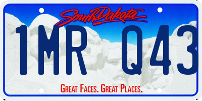 SD license plate 1MRQ43