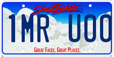 SD license plate 1MRU00