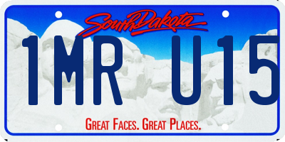 SD license plate 1MRU15
