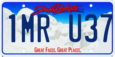 SD license plate 1MRU37