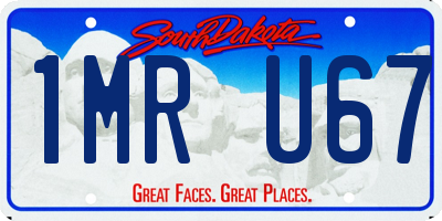 SD license plate 1MRU67