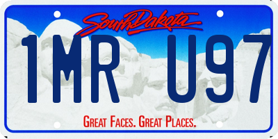 SD license plate 1MRU97