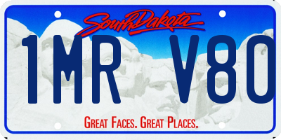 SD license plate 1MRV80