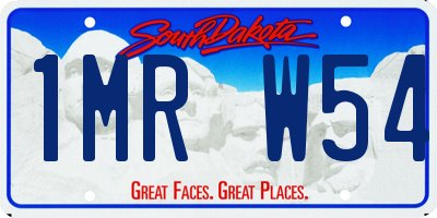SD license plate 1MRW54