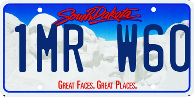 SD license plate 1MRW60