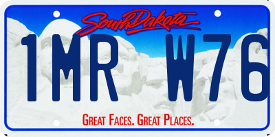 SD license plate 1MRW76