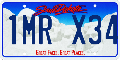 SD license plate 1MRX34