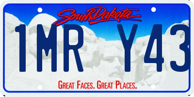 SD license plate 1MRY43
