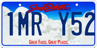SD license plate 1MRY52