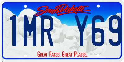 SD license plate 1MRY69