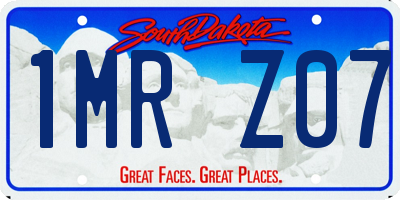 SD license plate 1MRZ07