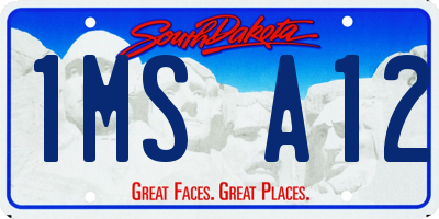 SD license plate 1MSA12