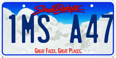 SD license plate 1MSA47