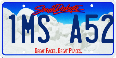 SD license plate 1MSA52