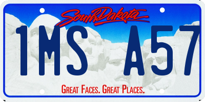 SD license plate 1MSA57