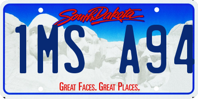 SD license plate 1MSA94