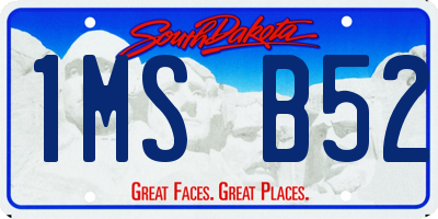 SD license plate 1MSB52