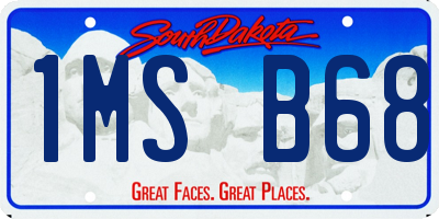 SD license plate 1MSB68
