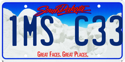 SD license plate 1MSC33