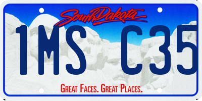 SD license plate 1MSC35